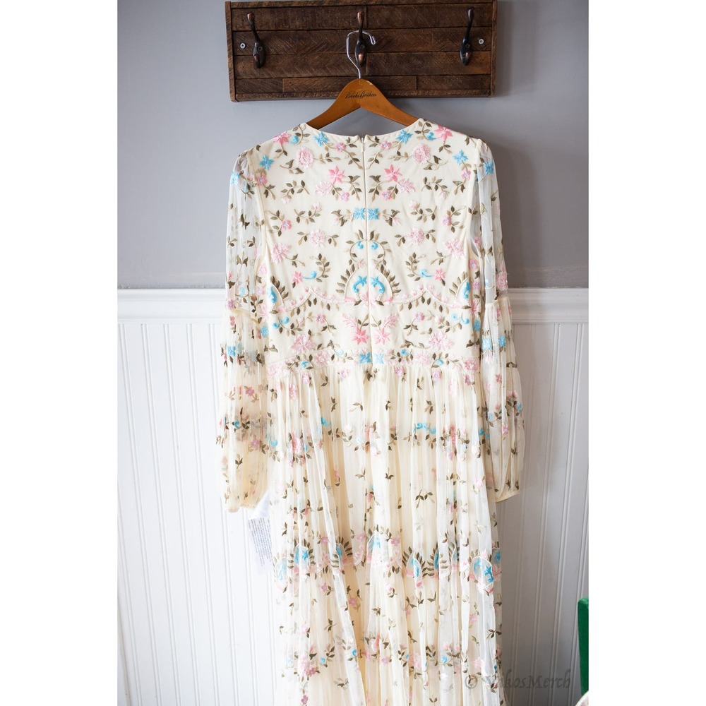 Mac Duggal EMBROIDERED BLOUSON SLEEVE GOWN Dress 10 NEW - Picture 7 of 10